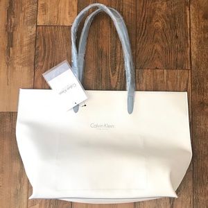 Calvin Klein Fragrances Faux Leather Tote NWT